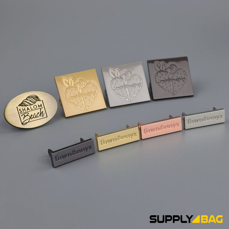 Custom Design Metal Label for Your Brand Logo | SUPPLY4BAG