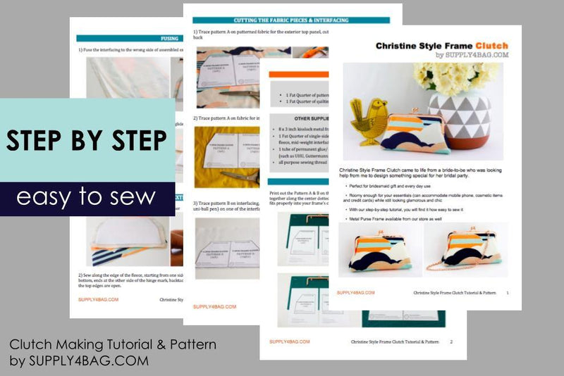 Christine Frame Clutch Making Tutorial & PDF Pattern | SUPPLY4BAG