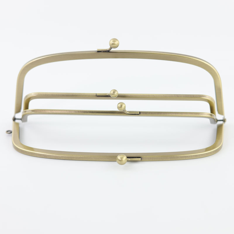 8.5 inch Double Kisslock Antique Brass Metal Purse Frame | SUPPLY4BAG
