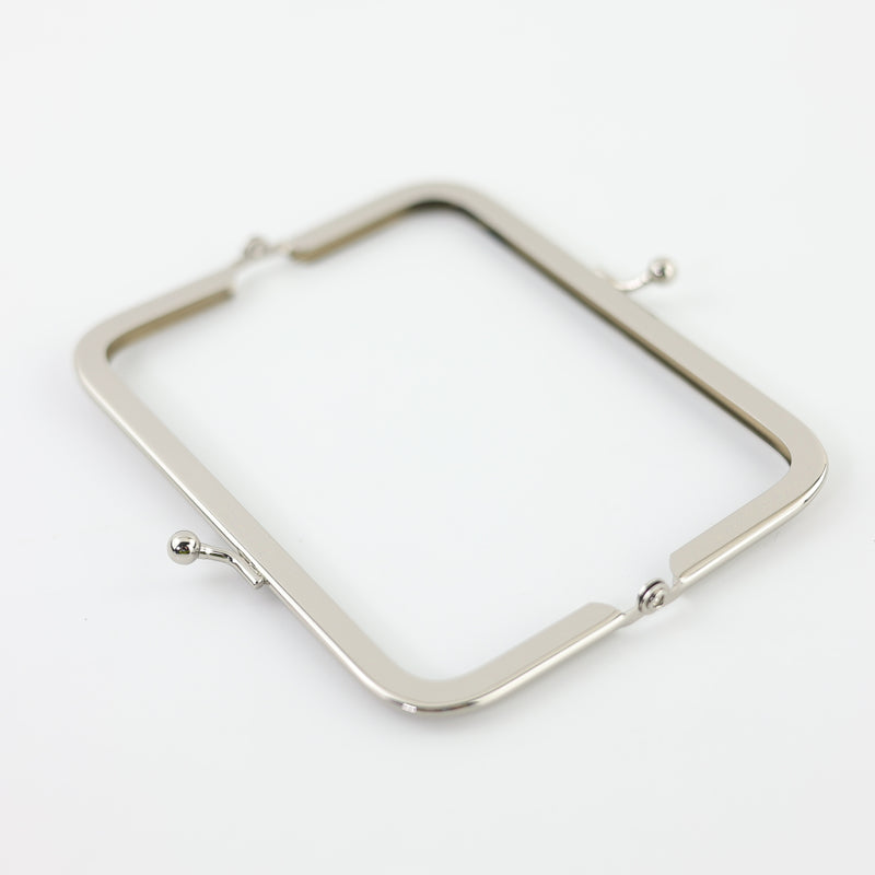 5 x 2 inch Kisslock Silver Metal Purse Frame WHOLESALE | SUPPLY4BAG