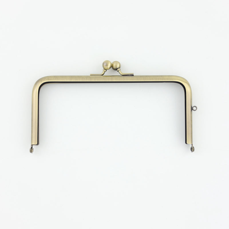 6 x 3 inch Kisslock Antique Brass Metal Purse Frame | SUPPLY4BAG