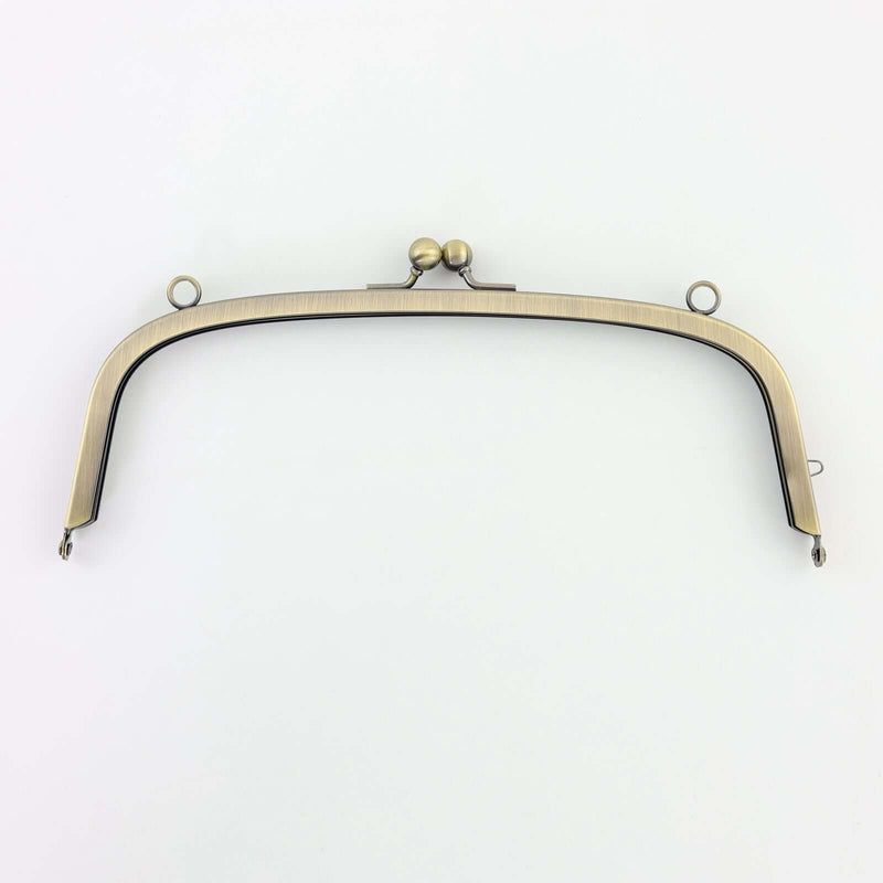 8 1/2 x 3 inch Antique Brass Arch Shape Metal Purse Frame with O Rings