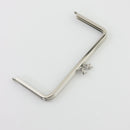 6 x 3 inch - Star Clasp - Silver Metal Purse Frame | SUPPLY4BAG