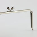 6 x 3 inch - Star Clasp - Silver Metal Purse Frame | SUPPLY4BAG