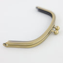 7 x 3 1/8 inch - Antique Brass Arch Shape Metal Purse Frame