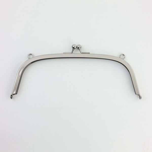 9.5 inch Kisslock Silver Metal Purse Frame WHOLESALE | SUPPLY4BAG