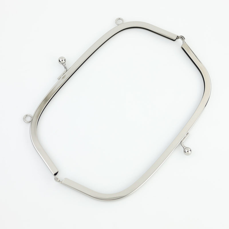 9.5 inch Kisslock Silver Metal Purse Frame WHOLESALE | SUPPLY4BAG