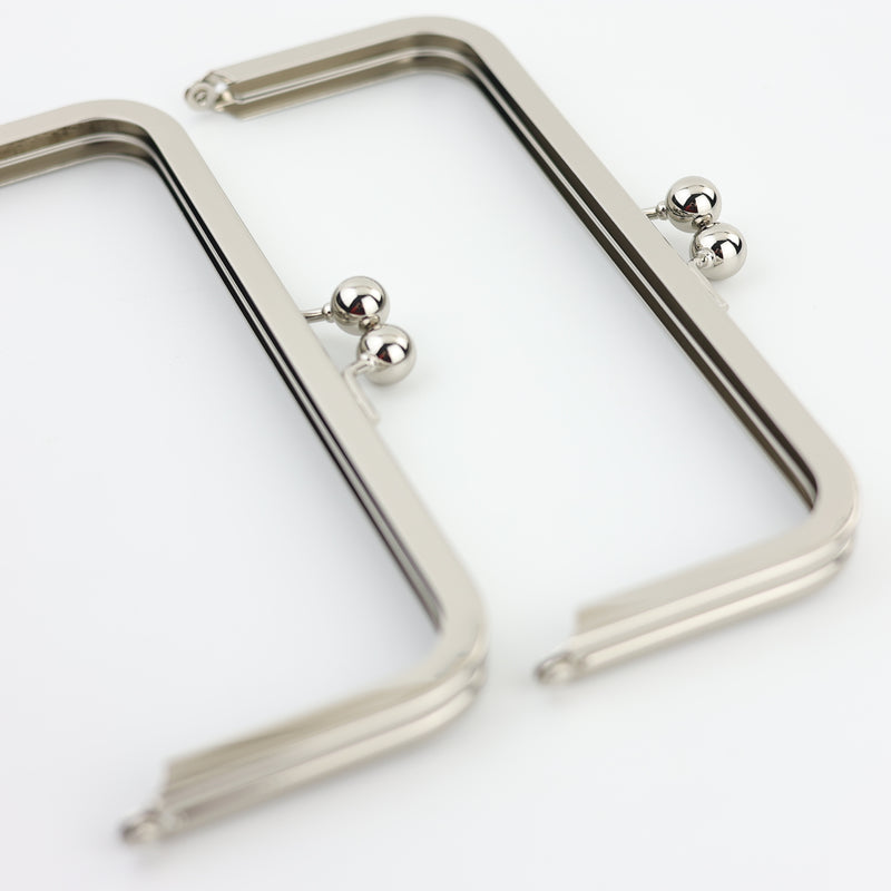 8 x 3 inch Silver Metal Purse Frame WHOLESALE | SUPPLY4BAG