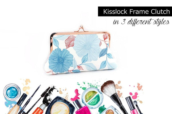 Kisslock Frame Clutch in 3 Different Styles - Tutorial & PDF Pattern | SUPPLY4BAG