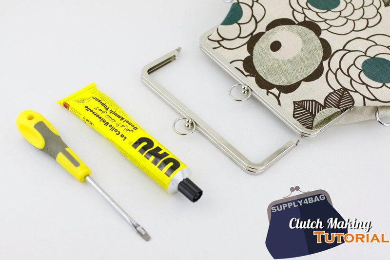Free Tutorial For Glue in Metal Purse Frame