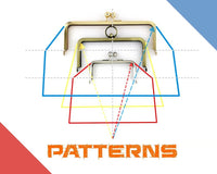 make your own metal frame clutch pattern, pattern creating, pattern drafting, clutch pattern, purse pattern, sewing pattern