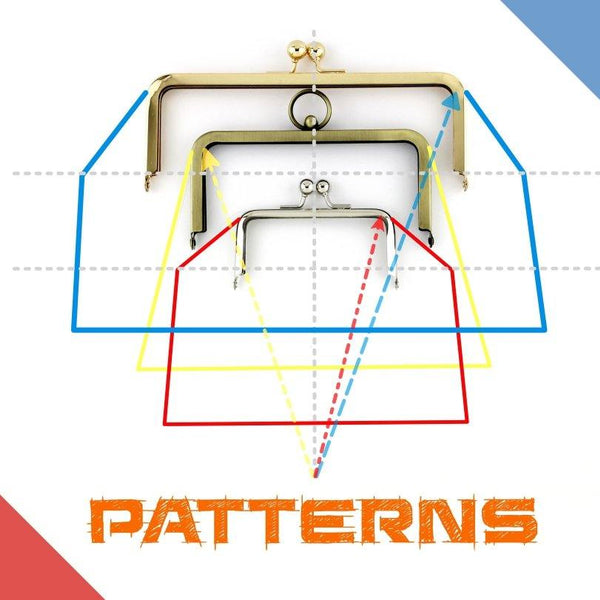 silk clutch bag construction diagram labeled