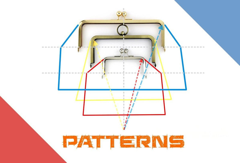 make your own metal frame clutch pattern, pattern creating, pattern drafting, clutch pattern, purse pattern, sewing pattern