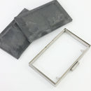 8 inch Silver Minaudiere Clamshell Clutch Frame Wholesale | SUPPLY4BAG
