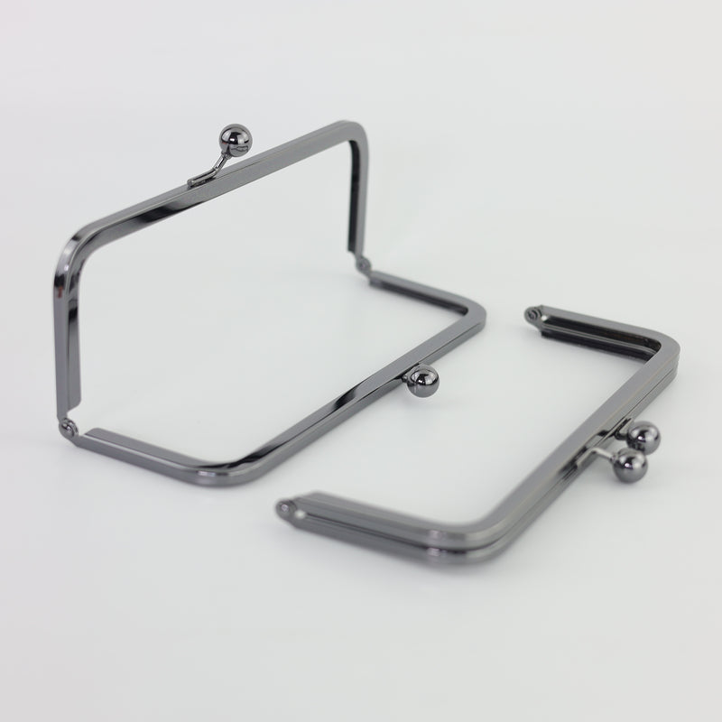 8 x 3 inch Gunmetal Metal Purse Frame WHOLESALE | SUPPLY4BAG