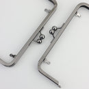 8 x 3 inch Gunmetal Metal Purse Frame WHOLESALE | SUPPLY4BAG