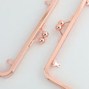 8 x 3 inch Rose Gold Metal Purse Frame WHOLESALE | SUPPLY4BAG