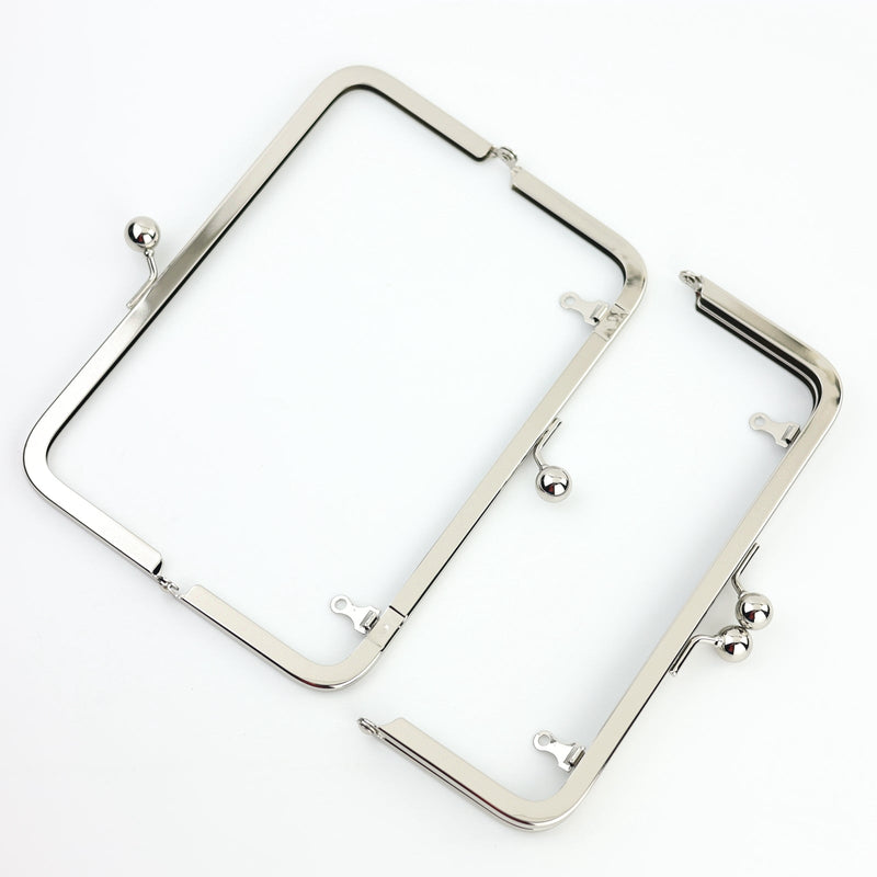 8 x 3 inch Silver Kisslock Metal Purse Frame WHOLESALE | SUPPLY4BAG
