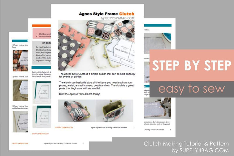 Agnes Frame Clutch Making Tutorial & PDF Pattern | SUPPLY4BAG
