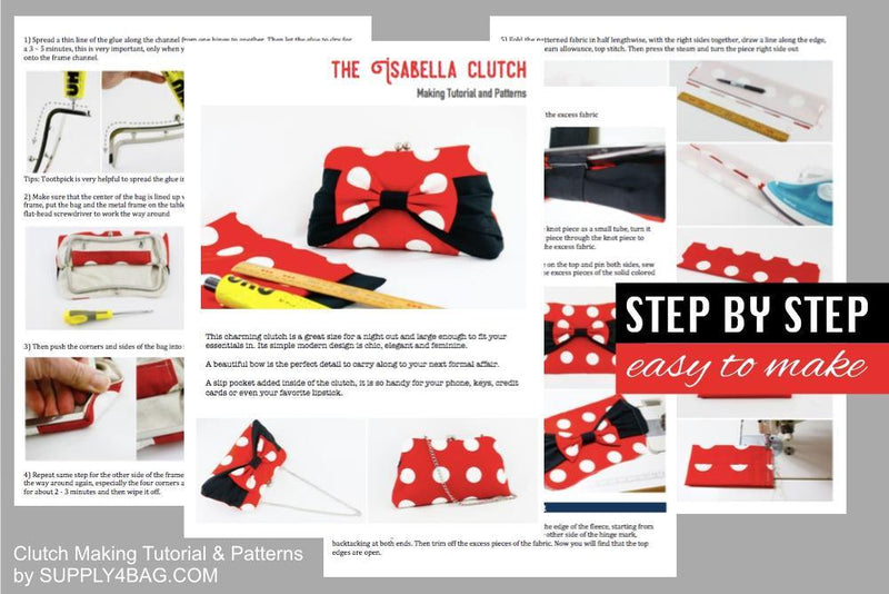 Isabella Clutch Making Tutorial and Patterns | SUPPLY4BAG