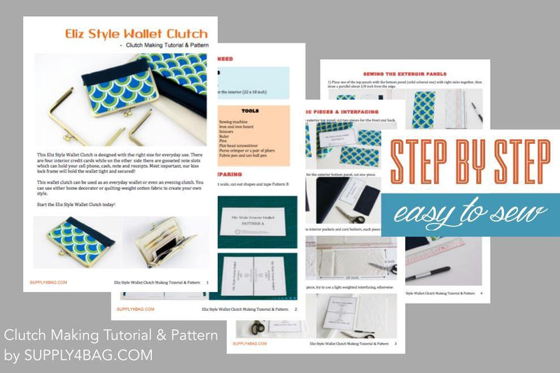 Eliz Wallet Clutch Making Tutorial & PDF Pattern | SUPPLY4BAG