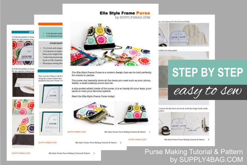Ella Frame Purse Making Tutorial & PDF Pattern | SUPPLY4BAG