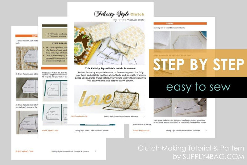 Felicity Frame Clutch Making Tutorial & PDF Pattern | SUPPLY4BAG