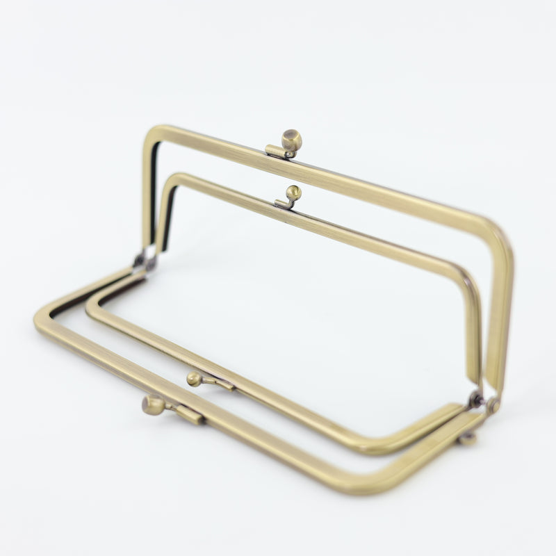 8 inch Double Kisslock Antique Brass Metal Purse Frame | SUPPLY4BAG