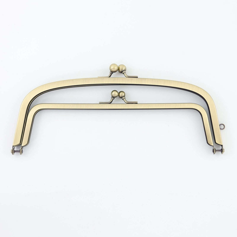 8.5 inch Double Kisslock Antique Brass Metal Purse Frame | SUPPLY4BAG
