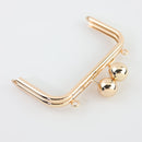 6 1/4 x 3 inch - Light Rose Gold Metal Purse Frame with O Rings