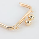 6 1/4 x 3 inch - Light Rose Gold Metal Purse Frame with O Rings