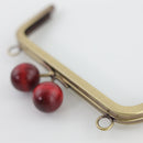 7 x 2 1/2 inch - Kisslock Antique Brass Metal Purse Frame | SUPPLY4BAG