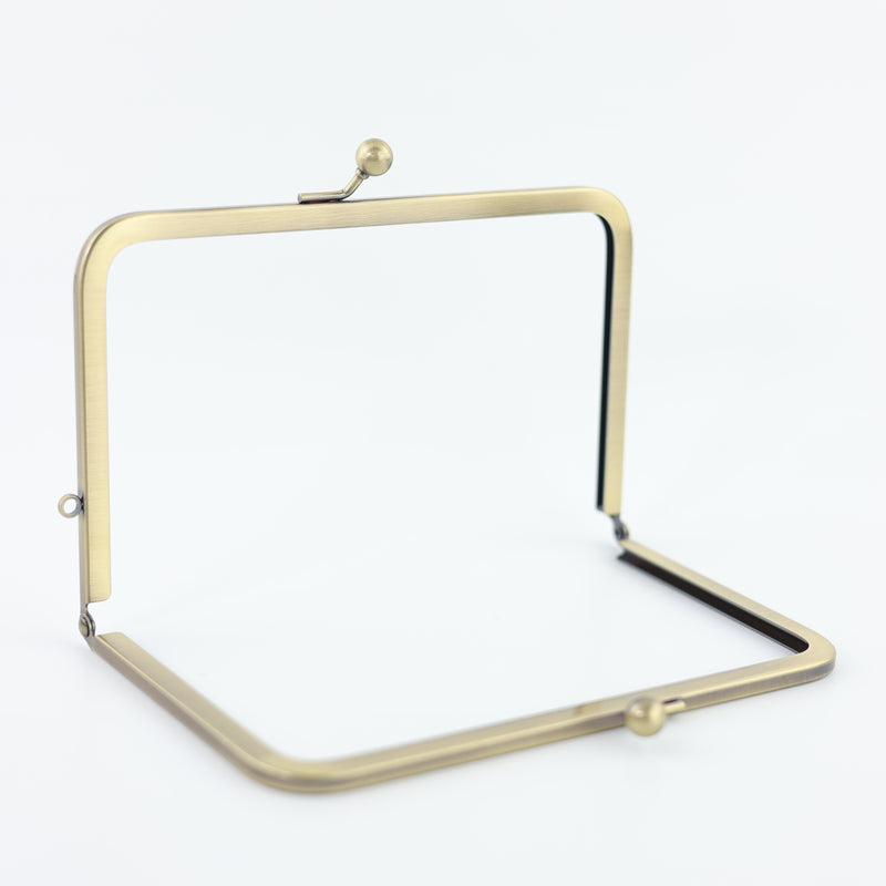 7 1/2 x 4 3/4 inch Kisslock Antique Brass Metal Purse Frame WHOLESALE