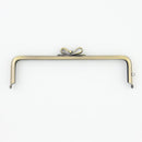 7 1/4 x 2 inch - Bow Knot Kisslock Antique Brass Metal Purse Frame