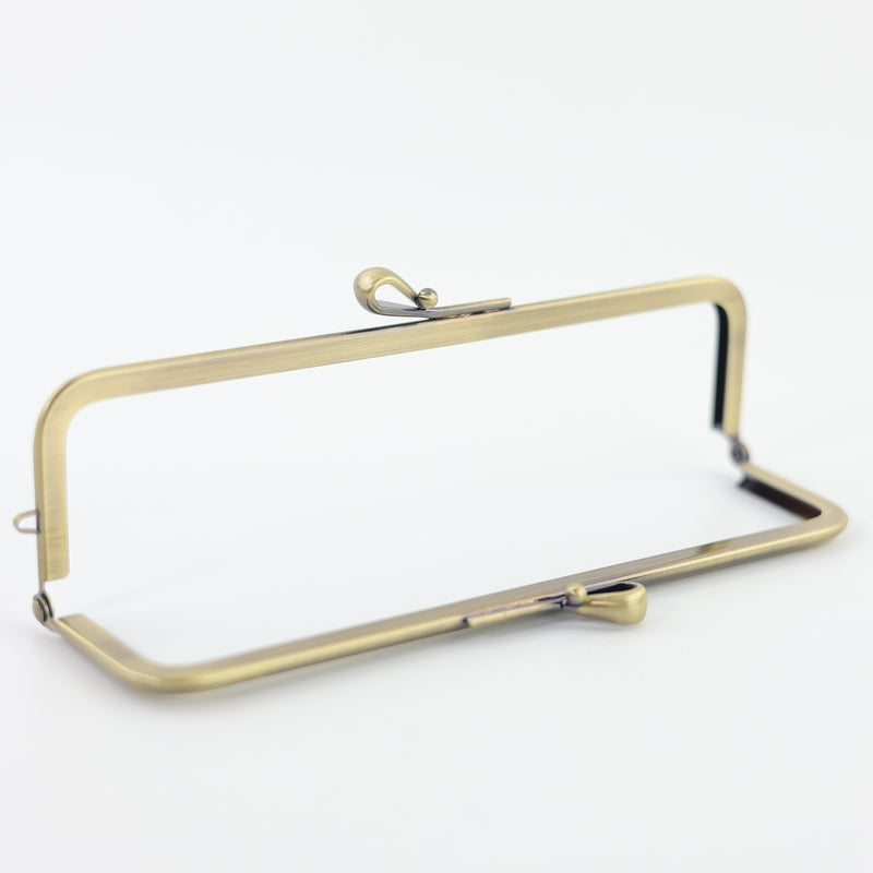 7 1/4 x 2 inch - Bow Knot Kisslock Antique Brass Metal Purse Frame