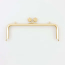 7 x 2.5 inch Footprint Kisslock Matte Gold Purse Frame | SUPPLY4BAG