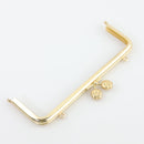 7 x 2.5 inch Footprint Kisslock Matte Gold Purse Frame | SUPPLY4BAG