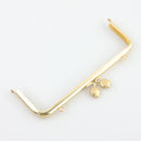 7 x 2.5 inch Footprint Kisslock Matte Gold Purse Frame | SUPPLY4BAG