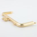 7 x 2.5 inch Footprint Kisslock Matte Gold Purse Frame | SUPPLY4BAG