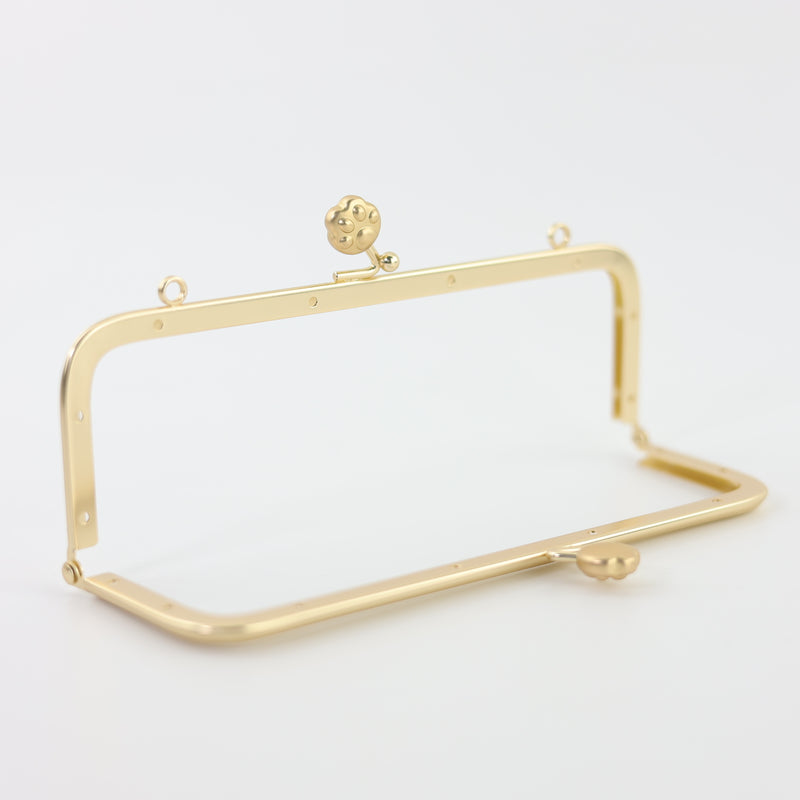 7 x 2.5 inch Footprint Kisslock Matte Gold Purse Frame | SUPPLY4BAG