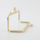 7 x 2.5 inch Footprint Kisslock Matte Gold Purse Frame | SUPPLY4BAG