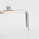 4 x 2 1/4 inch Brushed Silver Kisslock Metal Purse Frame | SUPPLY4BAG