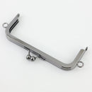 6 x 2.5 inch Kisslock Gunmetal Purse Frame with O Rings | SUPPLY4BAG