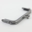 6 x 2.5 inch Kisslock Gunmetal Purse Frame with O Rings | SUPPLY4BAG