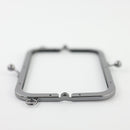 6 x 2.5 inch Kisslock Gunmetal Purse Frame with O Rings | SUPPLY4BAG
