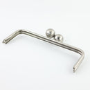 9.5 x 3.5 inch Huge Ball Brushed Silver Metal Purse Frame | SUPPLY4BAG