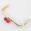 8 3/4 x 3 1/2 inch Acrylic Kisslock Gold Metal Purse Frame | SUPPLY4BAG