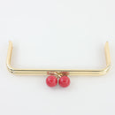 8 3/4 x 3 1/2 inch Acrylic Kisslock Gold Metal Purse Frame | SUPPLY4BAG