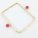 8 3/4 x 3 1/2 inch Acrylic Kisslock Gold Metal Purse Frame | SUPPLY4BAG