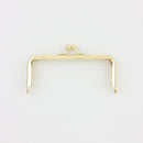 4 1/2 x 2 inch - Gold Metal Purse Frame | SUPPLY4BAG